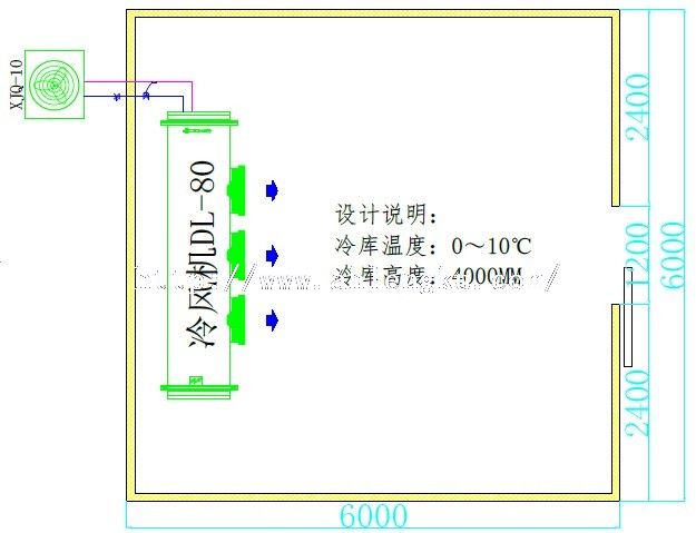 36平方化學(xué)冷庫(kù)平面圖