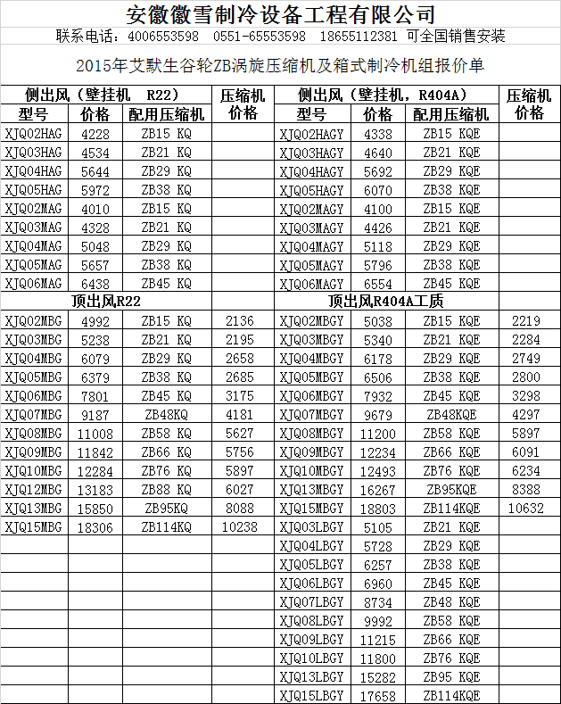 2015年艾默生谷輪ZB渦旋壓縮機(jī)及箱式制冷機(jī)組報(bào)價(jià)單.png